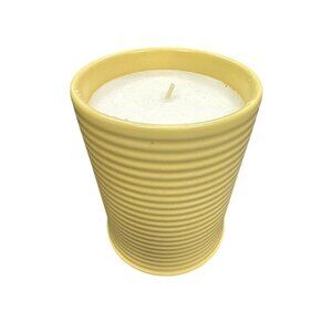 Threshold Yellow Ribbed Ceramic Candle 14 Oz